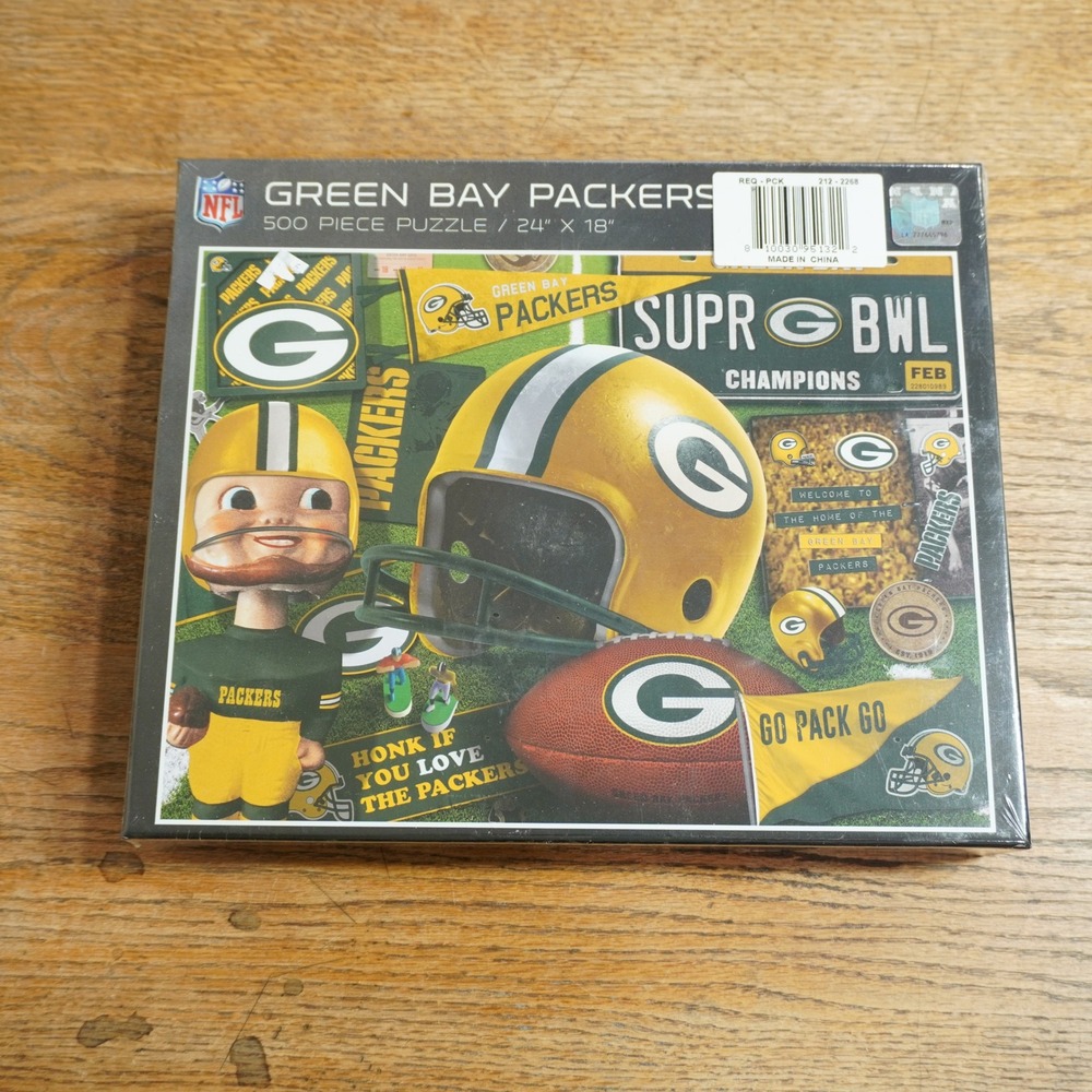 NFL Football Fan Green Bay‎ Packers 500 Piece Puzzle YouTheFan 24x18 New Sealed